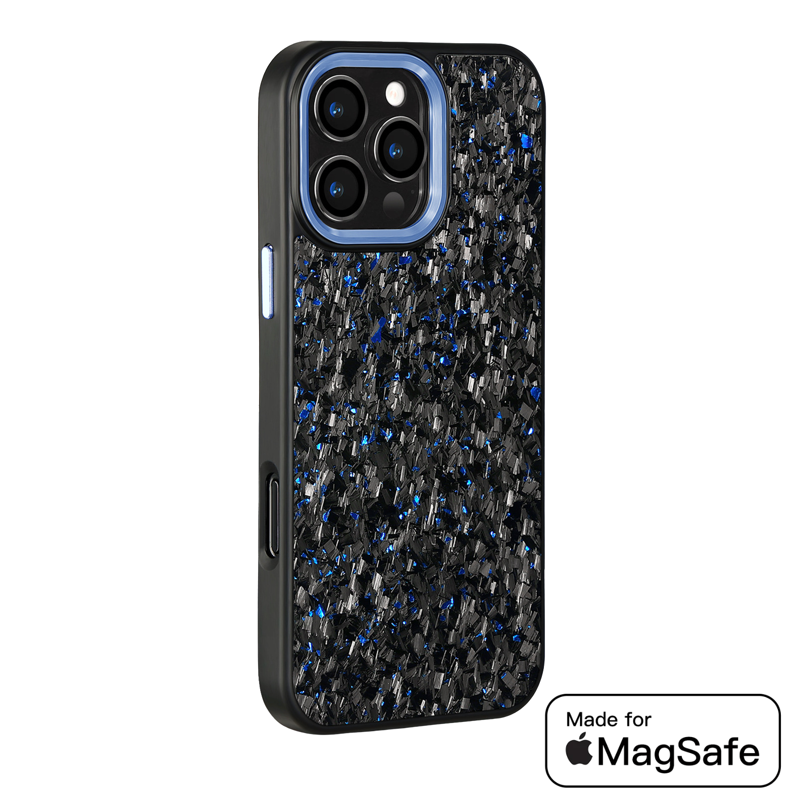 Upgrade your iPhone with the Forged Fiber Elite v2™ MagSafe case – premium carbon fiber design, metal details & 360° slim protection.