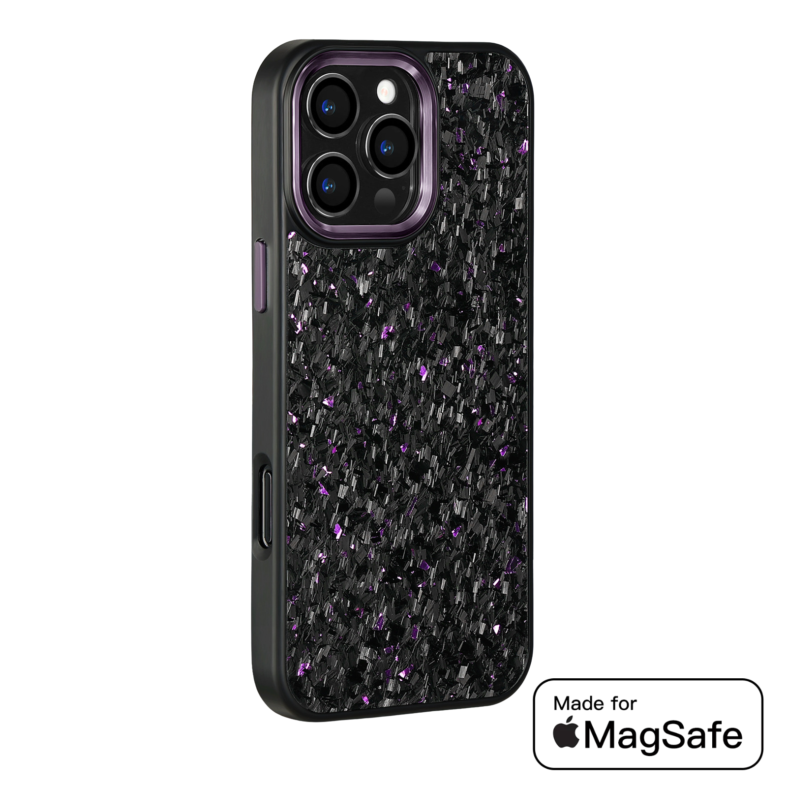 Upgrade your iPhone with the Forged Fiber Elite v2™ MagSafe case – premium carbon fiber design, metal details & 360° slim protection.