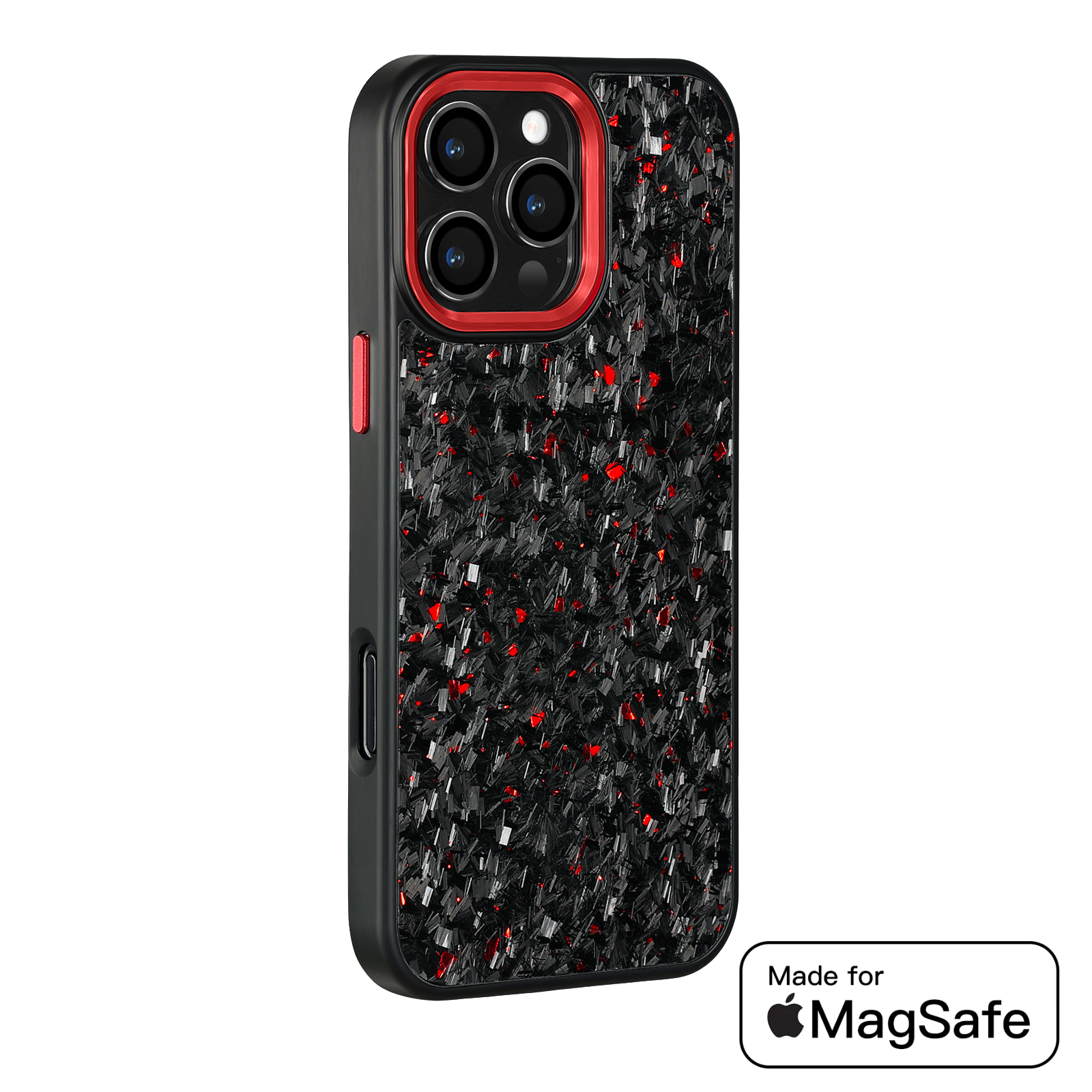 Upgrade your iPhone with the Forged Fiber Elite v2™ MagSafe case – premium carbon fiber design, metal details & 360° slim protection.